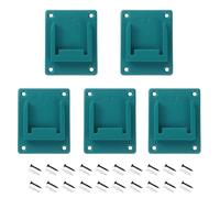 YFaith Support de Machine Mural Outils, 5 Pièces Support Machine pour Outils Perçage, Bleu Porte-Outils Batterie, avec Vis, Tubes D'expansion, pour Makita, pour Bosch 14,4 V/18 V Outils Électriques