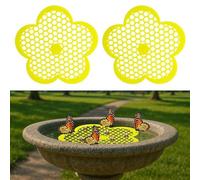 YFANITI Lot de 2 îles flottantes pour abeilles, stations d'arrosage flottantes pour abeilles, abreuvoir papillon pour l'alimentation, le bain d'abeilles, mangeoires à papillons pour l'extérieur