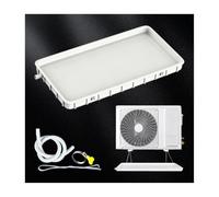 YFAURNDE Bac à Eau pour Climatiseur, Bac de RéCupéRation de Condensats, Inclut Un Kit d'éVacuation ; Convient Aux Climatiseurs de Type Split et Aux Pompes à Chaleur.(5m,80 * 32.5CM/31.5 * 12.8in)