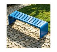 YFAURNDE Banc Exterieur, Banc de Jardin Fer Forgé, Convient Aux Espaces ExtéRieurs Tels Que Les Patios, Les Abords de Piscine, Les Cours IntéRieures et Les Balcons.(Blue,120 * 42 * 40CM)