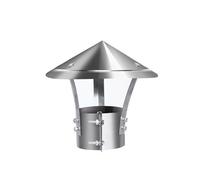 YFAURNDE Chapeau de cheminée,Chapeau de Pluie pour Toit Rond,Cone Top Chimney Cap,Chapeau de cheminée réglable,Chapeau de Pluie de Toit,Fabriqué en Acier Inoxydable(130mm/5.12in)