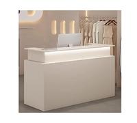 YFAURNDE Comptoir caisse, Comptoir Accueil de Bbureau, Application pratique et multi-scènes, adaptée aux magasins de vêtements, salons de coiffure, réception d'entreprise de beauté(Cream,110CM/43.3in)