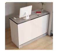 YFAURNDE Comptoir De Bureau,Genérico Comptoir Basic Idéal,Convient for le hall d'une entreprise, la réception d'un hôtel, un magasin de vêtements, un comptoir de bureau(White Grey Marble,100cm/39.4in)