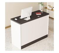 YFAURNDE Comptoir De Bureau,Genérico Comptoir Basic Idéal,Convient for Le Hall d'une Entreprise, la réception d'un hôtel, Un Magasin de vêtements, Un comptoir de Bureau(White Black,110cm/43.3in)