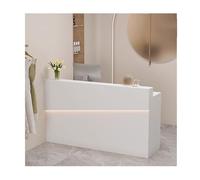 YFAURNDE Comptoir de réception, Bureau D’Accueil, comptoir de Magasin,Utilisé dans Les magasins de vêtements, Les Salons de Coiffure, Les réceptions d'entreprise(White,100cm/39.3in)