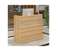 YFAURNDE Comptoir de réception,Réception avec Espace De Rangement, comptoir de Magasin, Convient à une variété d'espaces, salons de coiffure, restaurants, salons de beauté, cafés(Wood color,80CM/31.5i
