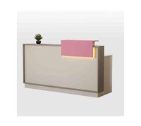 YFAURNDE Comptoir Magasin, Comptoir Caisse, comptoir Accueil, Réception avec Espace De Rangement,pour Les centres commerciaux/Restaurants/Entreprises/sociétés(Pink,120cm/47.2in)