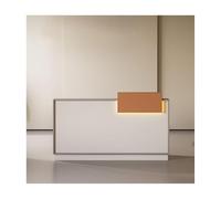 YFAURNDE Comptoir Magasin, Comptoir Caisse, comptoir Accueil, Réception avec Espace De Rangement,pour Les centres commerciaux/Restaurants/Entreprises/sociétés(Orange,120cm/47.2in)