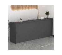 YFAURNDE Comptoir Réception,Comptoir De Bureau,Meuble de Réception, Convient aux comptoirs de Caisse des magasins, aux centres commerciaux et aux établissements d'enseignement(Dark Grey,100cm/39.4in)