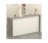 YFAURNDE Comptoir Réception,Comptoir De Bureau,Meuble de Réception, Convient aux comptoirs de caisse des magasins, aux centres commerciaux et aux établissements d'enseignement(White and grey stone,100