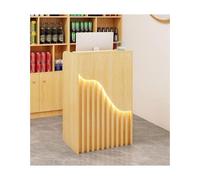 YFAURNDE Comptoir Réception,stands de réception, comptoirs de magasins, Comptoirs D’Accueil avec Tiroirs,Structure interne raisonnable, grande capacité de stockage, café, bureau(Golden wood color,80cm