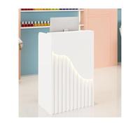 YFAURNDE Comptoir Réception,Stands de réception, comptoirs de magasins, Comptoirs D’Accueil avec Tiroirs,Structure Interne raisonnable, Grande capacité de Stockage, café, Bureau(White,60cm/23.6in)