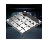 YFAURNDE Couvercle de regard Couvercle de regard encastré Couvercle De Fosse Septique Avec Base Couvercles de regards utilitaires, adaptés aux trottoirs et aux pelouses(80*80*5cm/31.4*31.4*1.96in)