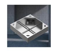 YFAURNDE Couvercle de regard encastré Acier inoxydable Couvercle de Regard Encastré Convient for une utilisation en extérieur sur les trottoirs de la ville et les jardins(40*40*5cm/15.7*15.7*1.96in)