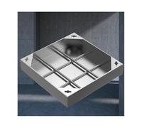 YFAURNDE Couvercle de regard encastré Acier inoxydable Couvercle de Regard Encastré Convient for une utilisation en extérieur sur les trottoirs de la ville et les jardins(60*60*5cm/23.6*23.6*1.96in)