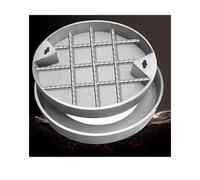 YFAURNDE Couvercle de Trou d'homme Invisible Couvercle Rond de vidange Couvercle de Regard Couvercle de Fosse septique encastré Convient for Cour/Jardin/Rue(50 * 50 * 5cm/19.6 * 19.6 * 2in)