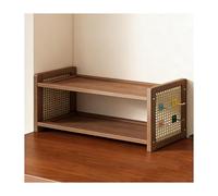 YFAURNDE Etagere De Bureau，éTagèRe à Poser sur Bureau，Il Peut Servir à Ranger des Fournitures De Bureau, des Articles De PremièRe NéCessité, des éPices, des Tasses, Etc.(Walnut,50 * 20 * 27.5CM)