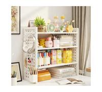 YFAURNDE Etagere De Bureau，Etagere A Poser sur Meuble，Rangement Multicouche, IdéAl pour Organiser Son Bureau à La Maison, dans Les RéSidences éTudiantes Et Au Bureau.(White,60 * 20 * 56CM)