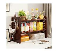 YFAURNDE Etagere De Bureau，Etagere A Poser sur Meuble，Rangement Multicouche, IdéAl pour Organiser Son Bureau à La Maison, dans Les RéSidences éTudiantes Et Au Bureau.(Brown,40 * 20 * 40CM)