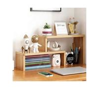 YFAURNDE Etagere De Bureau，Petite Etagere A Poser，Il Peut Servir à Ranger des Fournitures De Bureau, des Articles De PremièRe NéCessité, des éPices, des Tasses, Etc.(Walnut,B 40CM/15.7in)