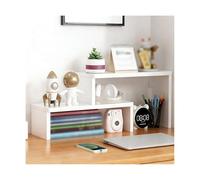 YFAURNDE Etagere De Bureau，Petite Etagere A Poser，Il Peut Servir à Ranger des Fournitures De Bureau, des Articles De PremièRe NéCessité, des éPices, des Tasses, Etc.(White,B 40CM/15.7in)