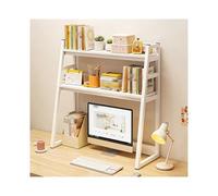 YFAURNDE Etagere De Bureau，Petite Etagere A Poser，Structure TrapéZoïDale avec Espace De Rangement Ouvert, Convenant à La Maison, Au Bureau Ou à Une RéSidence éTudiante.(White,95 * 32 * 90CM)