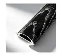 YFAURNDE Goulotte, Protege Cable Sol, Fabriqué en Alliage d'Aluminium, Il Convient à Divers CâBles d'alimentation dans Les Habitations, Les Bureaux et Les EntrepôTs.(Black Wood Grain,No. 4-3m)