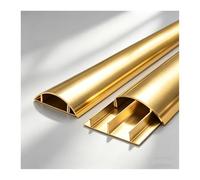 YFAURNDE Goulotte, Self-Adhesive Cable Duct, RevêTements de CâBles Au Sol, Durable et RéSistant à l'usure ; Convient Aux Maisons, Aux Bureaux et Aux EntrepôTs.(Gold,No. 4-3m)