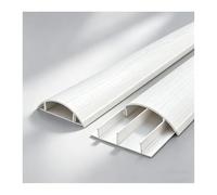 YFAURNDE Goulotte, Self-Adhesive Cable Duct, RevêTements de CâBles Au Sol, Durable et RéSistant à l'usure ; Convient Aux Maisons, Aux Bureaux et Aux EntrepôTs.(White Wood Grain,No. 3-5m)