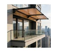 YFAURNDE Marquise Aluminium, Auvent de Portede Moderne, Facile à Installer, offrant Une Couverture complète pour Les Maisons, Les porches, Les patios et Les terrasses.(120 * 150cm/47.2 * 59in)