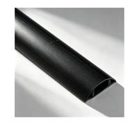 YFAURNDE Passe Cable Sol, Goulotte DéCorative Demi-Ronde, Il Est Doté d'un Dos Autocollant et Convient à Une Utilisation dans Les Ateliers, Les Chambres et Les Salons.(Black,No. 5-1m)