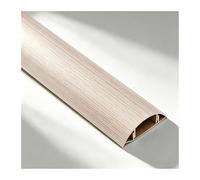 YFAURNDE Passe Cable Sol, Goulotte DéCorative Demi-Ronde, Il Est Doté d'un Dos Autocollant et Convient à Une Utilisation dans Les Ateliers, Les Chambres et Les Salons.(White Wood Grain,No. 3-5m)