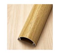 YFAURNDE Passe Cable Sol, Self-Adhesive Cable Duct, Fixation autocollante ; Convient aux Bureaux, aux habitations, aux ateliers, aux entrepôts et aux lieux de Spectacle.(Yellow Wood Grain,No. 5-1m)