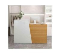 YFAURNDE Petites Réceptions, Comptoir D’Accueil Commercial, Caissier Réception Comptoir, Compartiment de Rangement Pratique, hôtel, Salon de beauté, caissier de vêtements(Wood,Right_80CM/31.5IN)