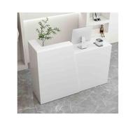 YFAURNDE Petites Réceptions, Comptoir D’Accueil Commercial, Caissier Réception Comptoir, Compartiment de Rangement Pratique, hôtel, Salon de beauté, caissier de vêtements(White,Right_100CM/39.4IN)