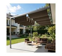 YFAURNDE RéTractable Vague Voiles d'Ombrage, Voile d'Ombre de Vague de Jardin, Comprend Un Kit d'Installation ; Convient Aux Gazebos, Pergolas, Patios et Terrasses.(W:3m/9.84ftxL:8m/26.2ft)