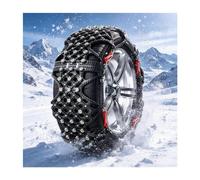 YFAURNDE Snow Chains for Cars, ChaîNes à Neige, Forte Adhérence | Conception à Couverture IntéGrale, RéSistant Au Froid et à L'Usure, Facile à Installer(225/75R16)