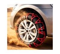 YFAURNDE Sonw Chain, ChaîNes pour Voitures, Avec Une Bague de Serrage | Offre Une AdhéRence Exceptionnelle par Tous Les Temps, Convient à Une Utilisation Sur Neige et Dans La Boue(Red,225/75R16)