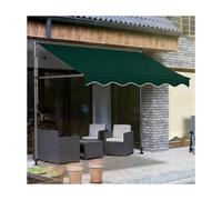 YFAURNDE Store Banne sans PerçAge Auvent，Auvent RéGlable，Son Installation Ne NéCessite Aucun PerçAge, Ce Qui La Rend IdéAle pour Les Cours, Les Jardins Et Les Balcons.(Dark Green,250CM/98.4in)