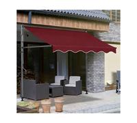 YFAURNDE Store Banne sans PerçAge Auvent，Auvent RéGlable，Son Installation Ne NéCessite Aucun PerçAge, Ce Qui La Rend IdéAle pour Les Cours, Les Jardins Et Les Balcons.(Burgundy,200CM/78.7in)