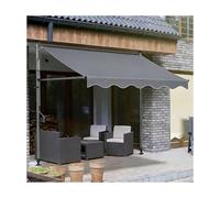 YFAURNDE Store Banne sans PerçAge Auvent，Auvent RéGlable，Son Installation Ne NéCessite Aucun PerçAge, Ce Qui La Rend IdéAle pour Les Cours, Les Jardins Et Les Balcons.(Light Gray,250CM/98.4in)