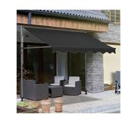 YFAURNDE Store Banne sans PerçAge Auvent，Auvent RéGlable，Son Installation Ne NéCessite Aucun PerçAge, Ce Qui La Rend IdéAle pour Les Cours, Les Jardins Et Les Balcons.(Dark Gray,100cm/39.4in)