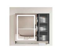 YFAURNDE Toilette Miroir avec éclairage,Meuble Mural Toilette Rangement,Meuble de Salle de Bain avec Miroir, Durable/Pas Facile à déformer/Robuste et Durable/Beau et élégant(Gray,80cm/31.5in)