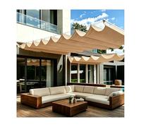 YFAURNDE Vague Voile d'Ombrage, U Couverture d'Ombre Voile de Vague, Comprend Un Kit d'Installation ; Convient Aux Patios, Jardins, ArrièRe Cours, Terrasses et Pergolas.(W:0.8M/2.62ftxL:13m/42.5ft)