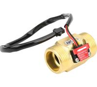 YFB10 Commutateur de débitmètre à effet Hall G1in Capteur de débit d'eau Compteur à turbine DC24V 2 ~ 50L/MIN