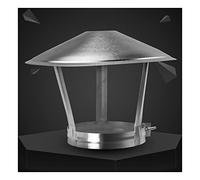 YFBCMXSKG Toit Rond galvanisé Anti-Pluie et Anti-Oiseaux, Protection Contre la Pluie et Les Courants d'air Descendants, évacuation d'air Ronde en métal, réglable, diamètre 10 cm / 3,94 Pouces.