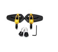 YFBH Rétroviseur De Guidon De Moto pour Suzuki S Hayabusa GSXR 1300 M DL650 V-Strom, Rétroviseur Latéral Gauche Et Droit avec Réflecteur. Champ Vision Mirror(Or)