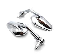 YFBH Rétroviseur De Moto pour Ducati Monster 696 797 821 Hypermotard 950 848, Rétroviseur D'extrémité De Guidon Rotatif À 360° Champ Vision Mirror(Chrome)