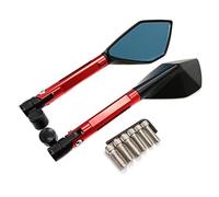 YFBH Rétroviseurs Latéraux De Moto pour Suzuki B-King GSF1250 GSF600 Gladius SFV650 SV650 SV1000 GSR600 Champ Vision Mirror(Rouge)