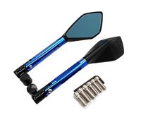YFBH Rétroviseurs Latéraux De Moto pour Suzuki B-King GSF1250 GSF600 Gladius SFV650 SV650 SV1000 GSR600 Champ Vision Mirror(Bleu)